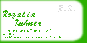 rozalia kuhner business card